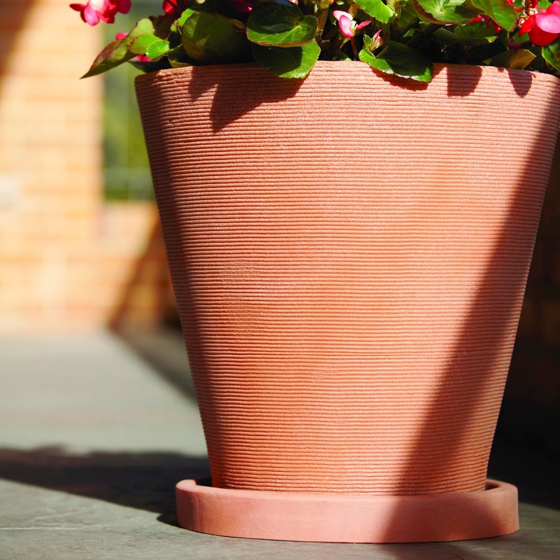 Crescent Garden Universal Round Planter Saucer, Durable Drainage Dish for