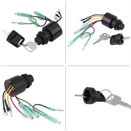 Key Switch 87-19674A1 - Boat Engine Ignition Key Switch for Outboard Remote Control Box (size 2.3*1.5 inches)