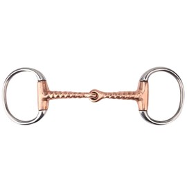 Snaffle de Caballo de Acero Inoxidable Snaffle de Acero Inoxidable, Boca de Caballo Copperamp Broca de Caballo para Broca de Caballo Herramienta,Acero Inoxidable Anillo en D Filete Horse bit