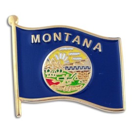 PinMart Montana US State Flag MT Enamel Lapel Pin