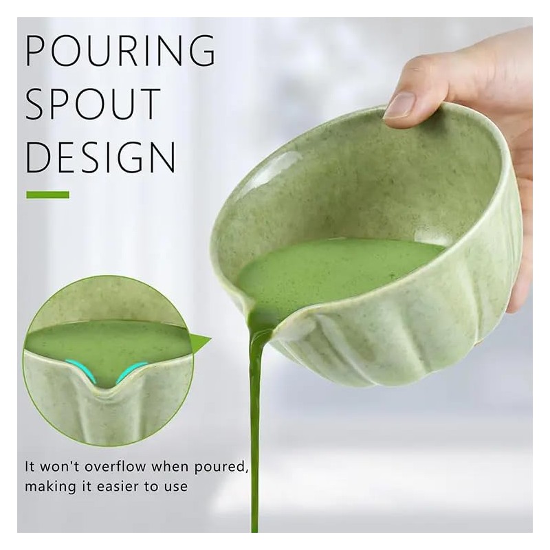 Bushora Matcha Whisk Set – Handcrafted Ceramic Bowl, 100% Natural