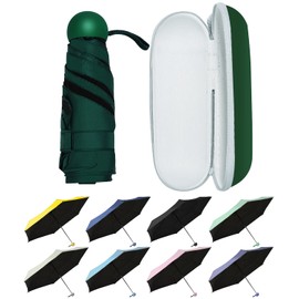 UVANTI Mini Travel Umbrella with Case – Lightweight Sun & Rain Parasol, Compact Pocket Size for Backpack or Purse, UV Protection for Kids, Girls, Boys, and Women – Small Folding Travel Essential