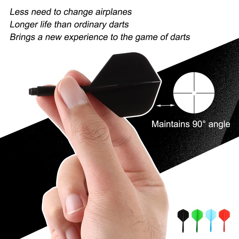ASelected 12Pcs Integrated Dart Shaft and Flights, Professional Darts Accessories,