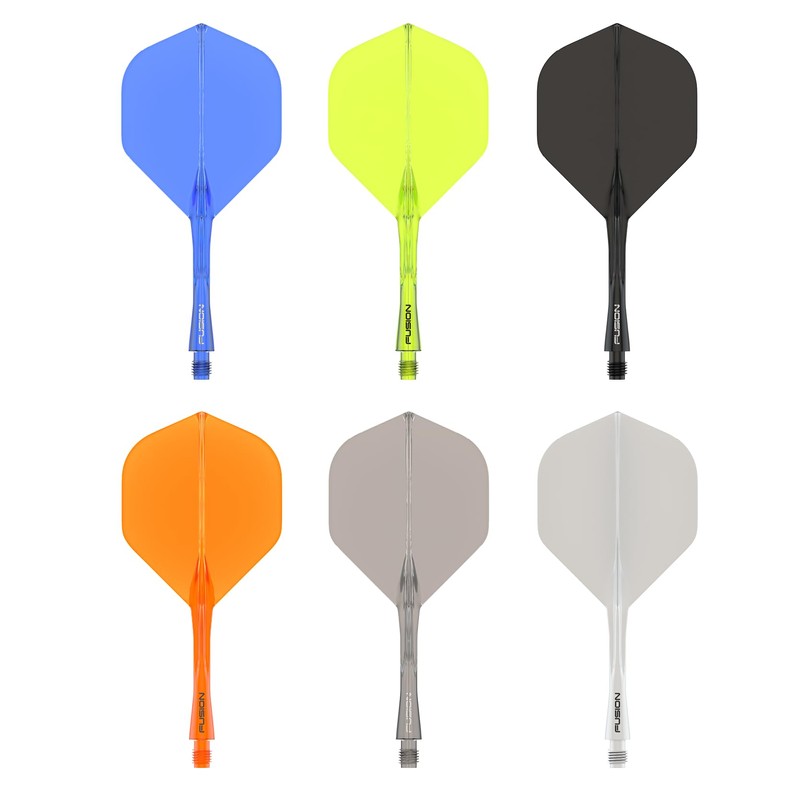 WINMAU Fusion Fluoro Orange Intermediate Dart Flight and Shaft System