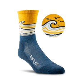 Farm to Feet Big Sur Trail Light Cushion 3/4 Crew Socks (US, Alpha, Small, Regular, Regular, Oceanic)
