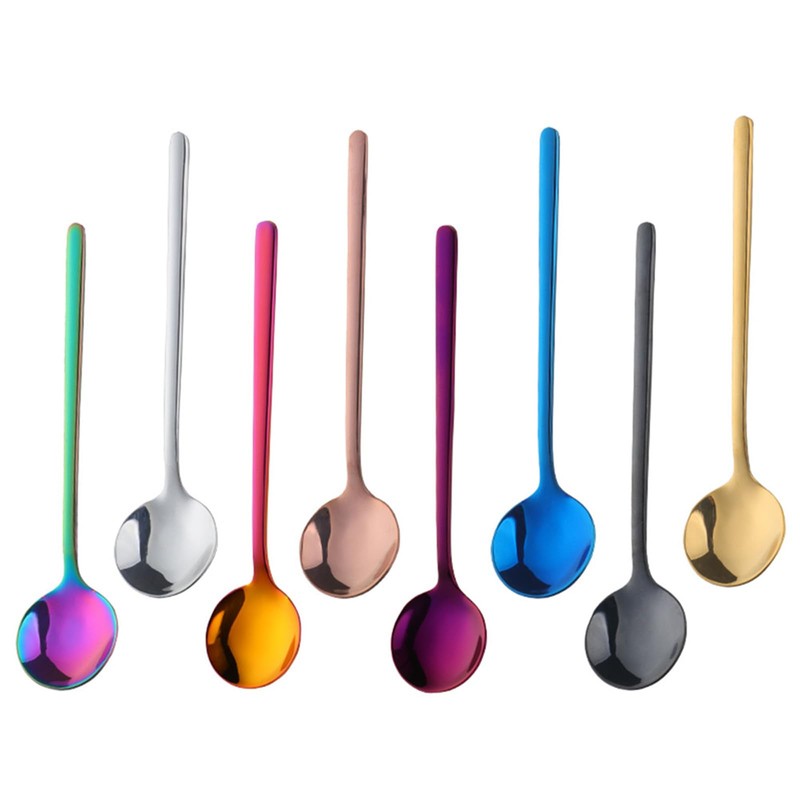 TEHAHA 8 Pcs Coffee Spoons, Stainless Steel Espresso Spoon，5.3 Inches