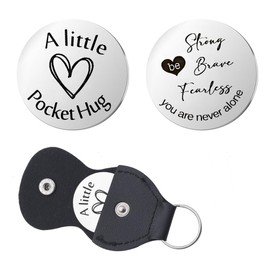 Guqqeuc Pocket Hug Gift for Men Women Sentimental Gifts for Boyfriend Girlfriend Birthday Christmas Gifts for Boys Girls Spiritual Gifts for Bff Besties Gift You Are Never Alone Keychain