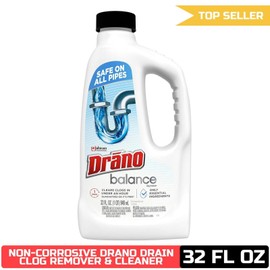 Drano Drain Clog Remover, Non-Corrosive, Safe on Pipes, 32 oz