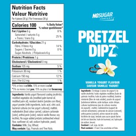 No Sugar Pretzel Sticks, Vanilla Yogurt Covered Diet Pretzel Crisps, Sweet, Salty, Crunchy Perfection, Snack and Share, 0g Sugar, 4g Fibre -1 Pack (200g)