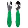 Bumkins Toddler Utensils, Kids Size Fork and Spoon Set, Silicone