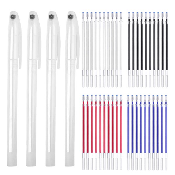 44PCS Heat Erasable Fabric Pens, Fabric Marking Pens Refills Fabric