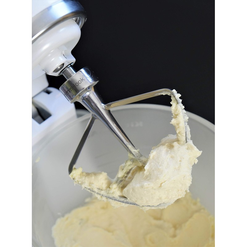 TschimmBeat Stainless Steel Flat Stirrer, Accessory for KitchenAid from Germany,