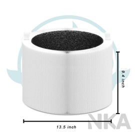 211i Max Replacement Filter Compatible with Blue Pure 211i Max Air Purifier, H13 True HEPA and Activated Carbon Replacement Filter, Compare to part # F2MAX, 1 Pack