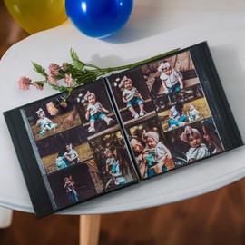 Totocan Photo Albums 4x6 Vintage Silvery Floral Leather Photo Book, Large Capacity Picture Album Holds Horizontal & Vertical Photos, for Family Wedding, Baby, Anniversary (Brown, 600 Pockets)