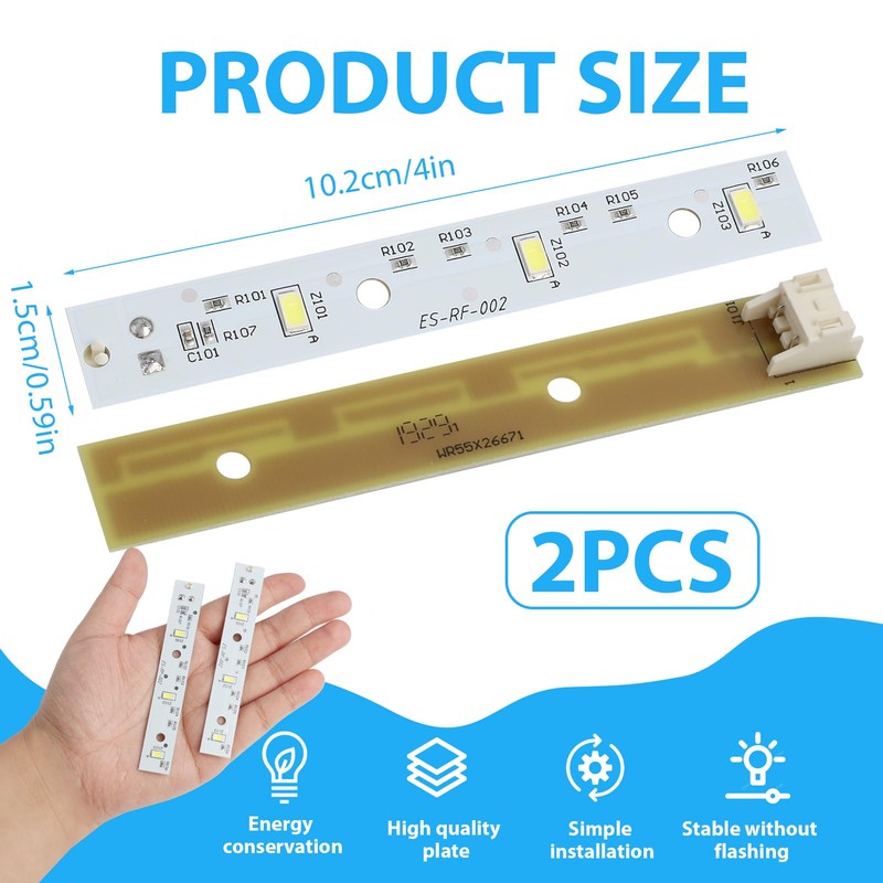 WR55X26671 LED Light Board Replacement, 2 Pack, Compatible with Select