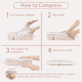 6 Pcs Compression Packing Cubes for Travel Suitcases, Waterproof Luggage Organizer Bags Set, Washable Packaging Cubes for Women Backpack Travel Perfect for Carry-Ons and Storage