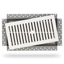 LUXAIRY VENTS BreezeLux BL612 Magnetic Air Supply Vent, Removable Cover, Mold Moisture & Water Resistant, Discreet Flush Mount, for Ceilings & Walls (6" x 12")