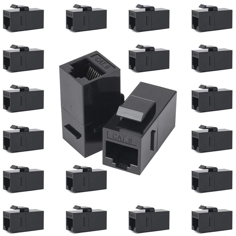 VANDESAIL 60 Pack Ethernet Couplers RJ45 Cat6 Keystone Coupler Cat5