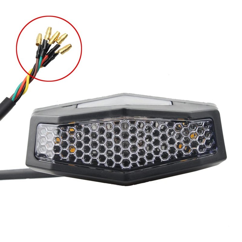 MACHSWON 12V Motorcycle LED Turn Signals Brake Stop Light Waterproof