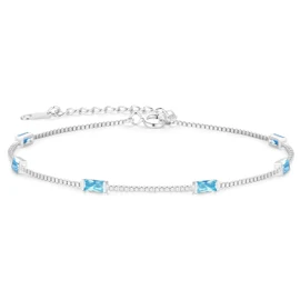 LOUISA SECRET Birthstone Bracelets for Women Girl, 925 Sterling Silver Dainty Simple Women Charm Link Bracelet, Birthday Anniversary Valentine's Day Jewelry Gifts for Women Girlfriend Her Wife Mom
