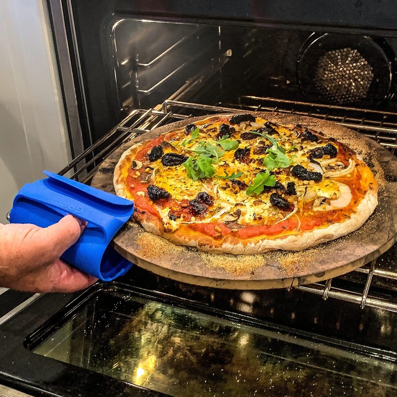 GRIPmitt Silicone Kitchen Mitt 2-Pack Set (Small/Medium, Blue)