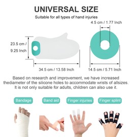 Guador Erwachsene Gipsschutz für die Hand, Duschschutz Hand, Fingerschutz bei Verletzung, Gipsschutz Wasserdicht Hand, Handabdeckung für die Dusche Nach der Operation, Weiche, Bequeme Gipsschoner