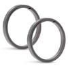 Quick Release Titanium Key Rings, Side Push Design, 2-Pack, Split