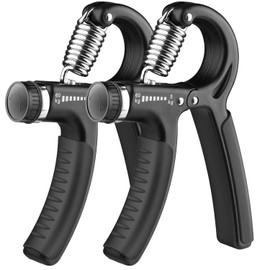 Hand Grip Strengthener 2 Pack Adjustable Resistance 5-60kg (10-130lb) Forearm Wrist Finger Exerciser Grip Strength Trainer Squeezer for Workout