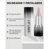 Erinde 2PCS Delineadores de Labios con Brillo, Fáciles de Aplicar,