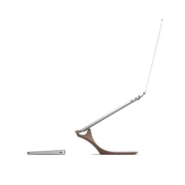 KASDON Laptop Stand, Laptop Stand, Ergonomic Design, Improves Posture, Relieves Back Pain, Back Pain, Back Pain, Back Stoop, Heat Dissipation, Natural Wood Compatible with Macbook Air, Macbook Pro,