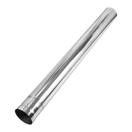 4.5" OD Straight Tubing Mandrel Exhaust Tube Pipe 45" Length T304 Stainless Steel Universal Fit Piping Silver Tone