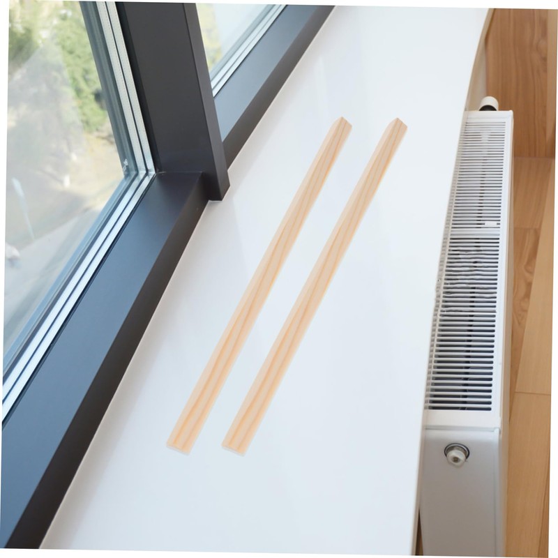 LIFKOME 6pcs Pine Wood Triangle Window Trim Strips Stylish Molding