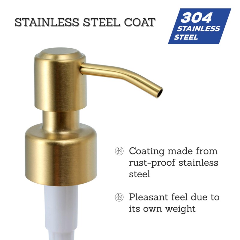 ALTGLAS Twin Pack - 2X Stainless Steel Soap Pump 'Roma'
