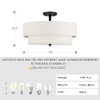 Leading Lighting 18 Inch Double Drum Linen Fabric Shade Black