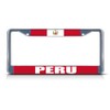 Fastasticdeals Peru Flag License Plate Frame Tag Holder Cover