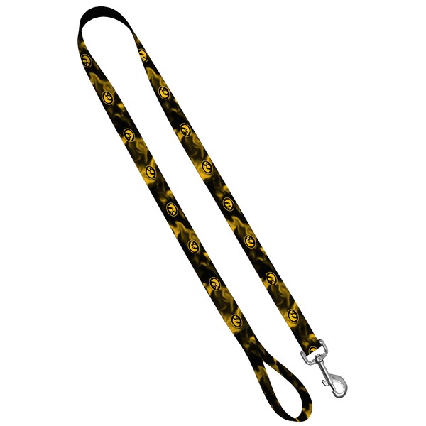 Moose Pet Wear Dog Leash – University of Iowa Hawkeyes Pet Leash, Made in the USA – 1 Inch Wide x 6 Feet Long, Gold Smoke Hawk