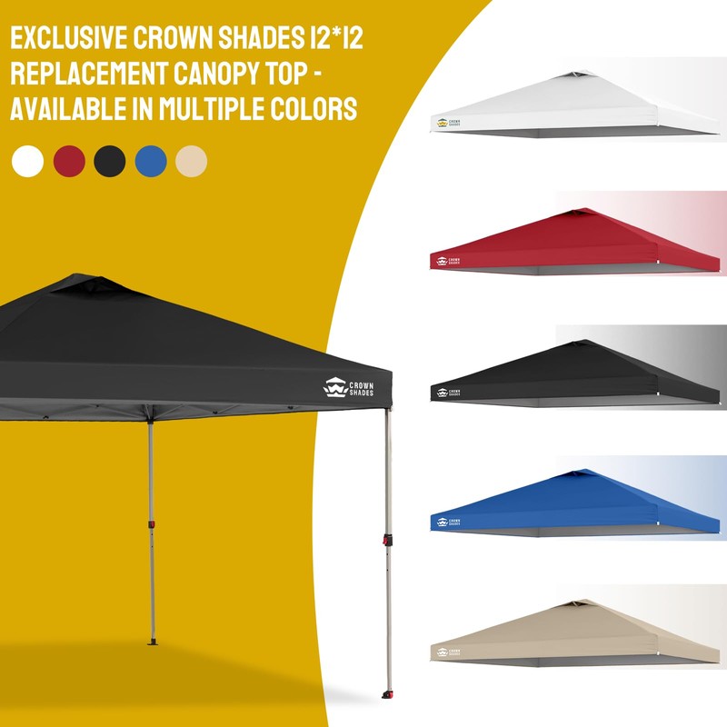 CROWN SHADES 12x12 Canopy Replacement Top - Only Compatible with