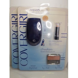 COVERGIRL AQUA SMOOTH MAKE-UP 725 COMPACT & SPONGE, 705 CONCEALER, 130 BLUSH - 2