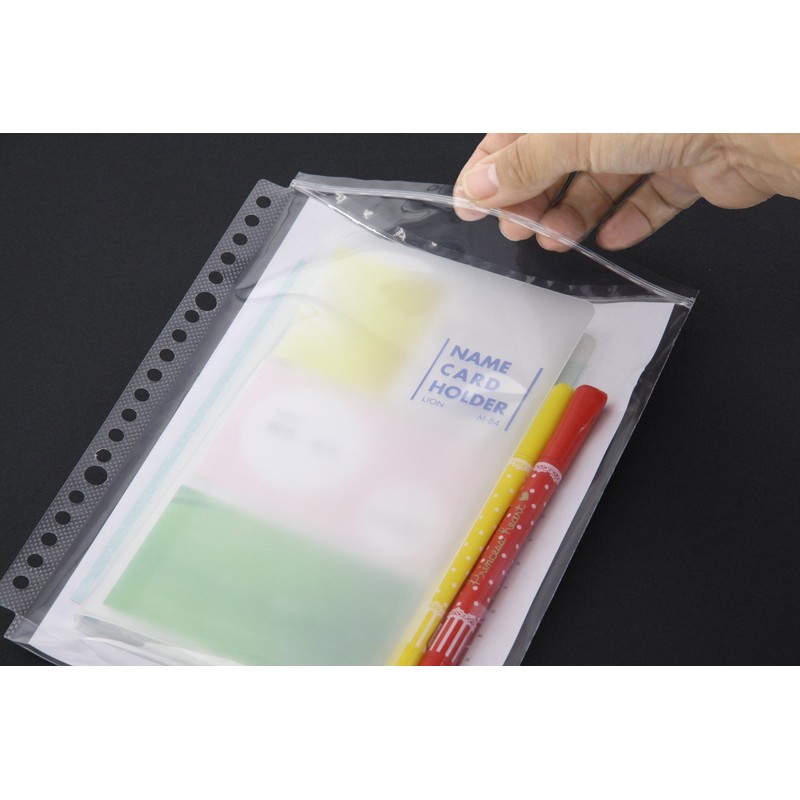 Lion Office Appliance File Refill, Secure Zipper Pocket, A5, 5