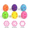 BRMDT Dog Squeaky Toys, 6 Pcs Egg Shape Interactive Rubber