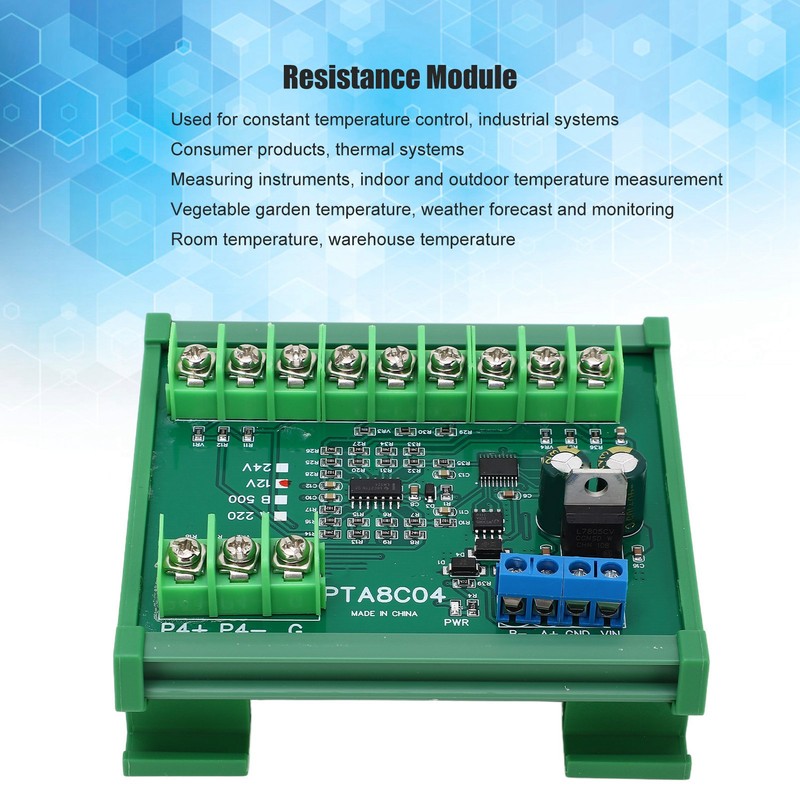 Temperature Sensor Module Resistance Collection PT100 RTD RS485 with Guide