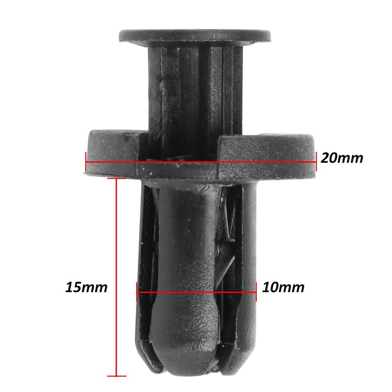 Auto Dynasty 50Pcs 10mm Nylon Universal Push Pin Clip Rivets