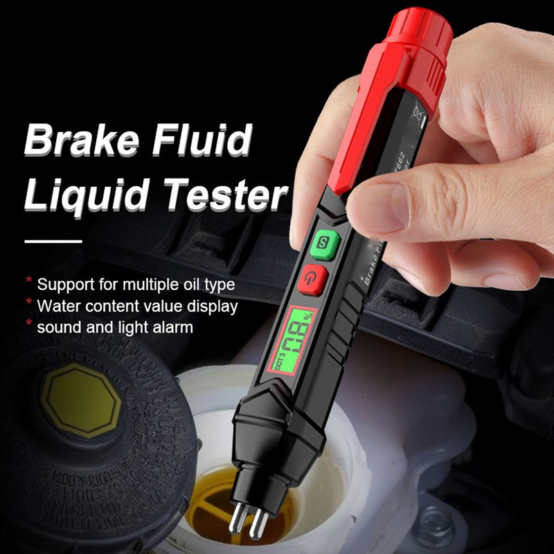 Brake Fluid Liquid Tester LCD Display Sound and Light Alarm