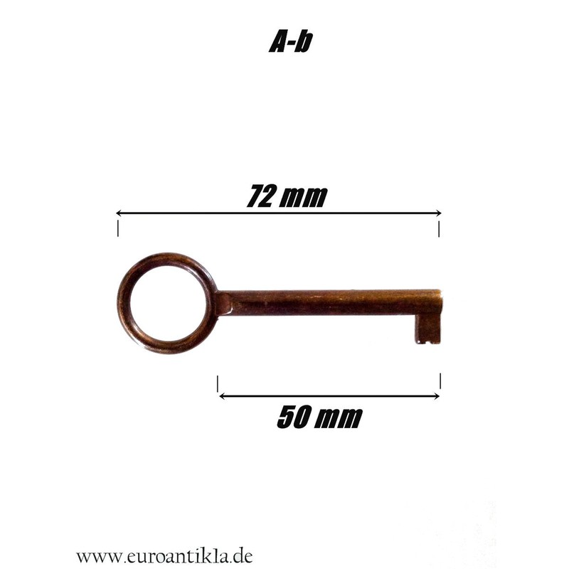 Holzando.de Mortice Lock with Key (A-b, 25 mm)