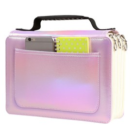 Lbxgap 200 Slots Colored Pencil Organizer-Waterproof Deluxe PU Leather Pencil Case Holder for Watercolor Pens or Markers, Pencil Case Organizer for Artist