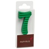 Papyrus Number 7 Birthday Candle, Green Stripes (1-Count)