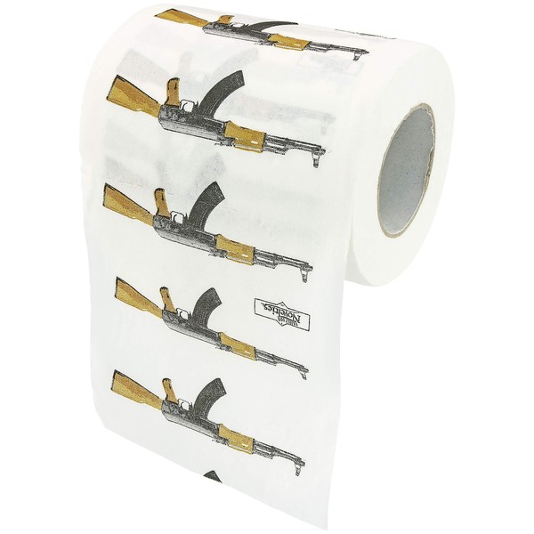 Fairly Odd Novelties AK 47 Gun Novelty Toilet Paper,Multicolor,FON-10071