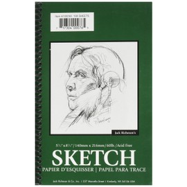 Jack Richeson Spiral Bound Sketch Pad, 5.5" x 8.5"