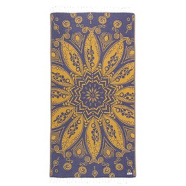 Large Turkish Beach Towel - Beach Towel Cotton - Travel Towel Fast Drying Lightweight - Sand Proof Beach Towel - Super Absorbent Beach Towel - Lightweight Beach Towel Quick Dry (69 inch x 37 inch)