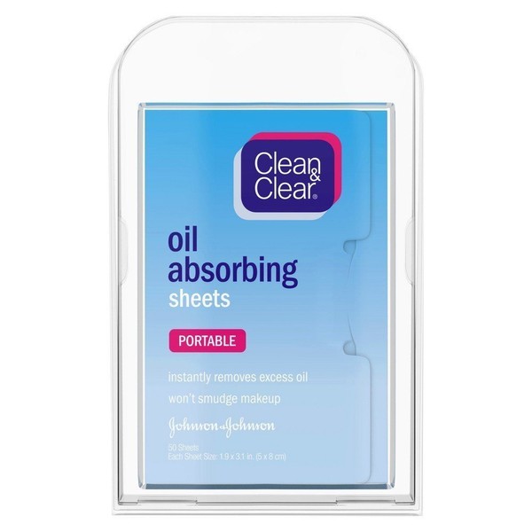 CLEAN & CLEAR Oil Absorbing Sheets 50 Each (Pack of 4)